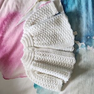 Hand knit baby sweater, size 3-6 months
